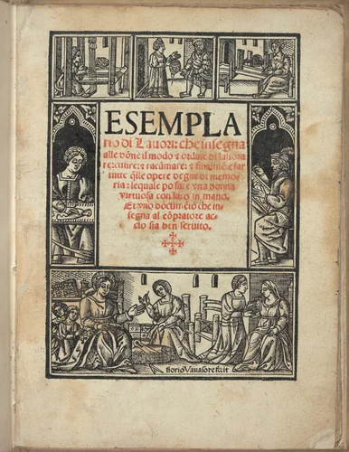 Esemplario di Lauori..., title page (recto) by Giovanni Andrea Vavassore, book, 1532