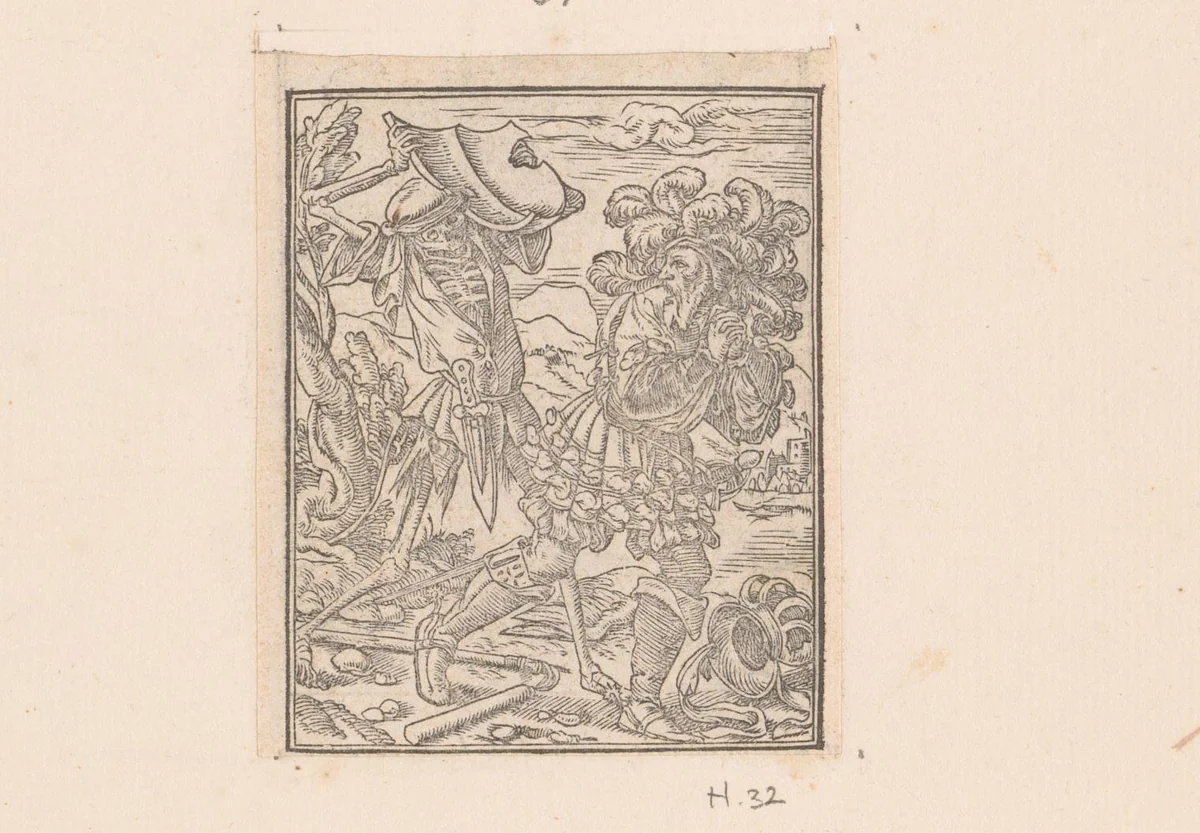 Graaf met de Dood by anonymous, print, 1547