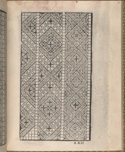Ornamento delle belle & virtuose donne, page 7 (recto) by Matteo Pagano, book, 1554