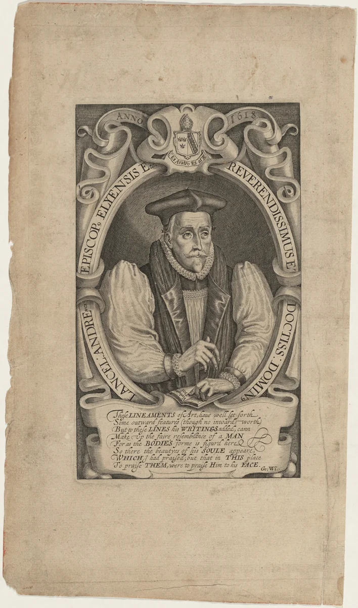 Lancelot Andrews, Bishop of Ely and Winchester by Simon van de Passe, print, 1595-1647