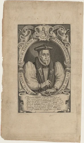 Lancelot Andrews, Bishop of Ely and Winchester by Simon van de Passe, print, 1595-1647