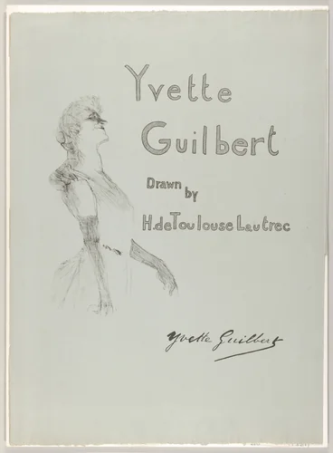 Cover - Yvette Guilbert by Henri de Toulouse-Lautrec, print, 1898