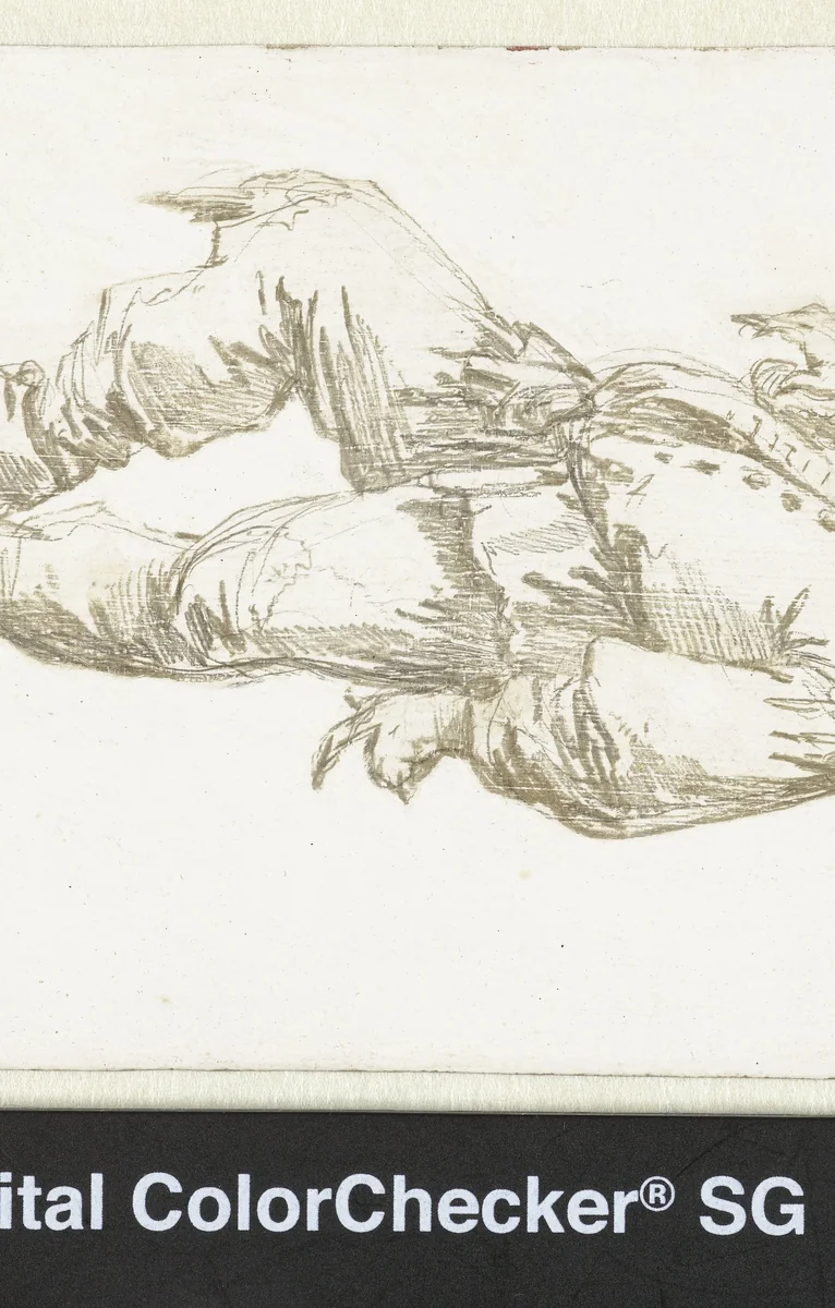 A Dancing Peasant by Andries Both, drawing, 1631-1632