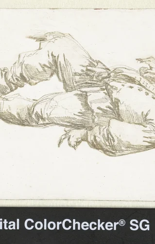 A Dancing Peasant by Andries Both, drawing, 1631-1632