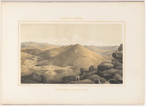 View from the Peak of Otter, No. 2 by Woldemar Rau, print, 1857