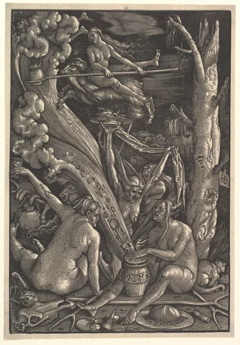 The Witches by Hans Baldung, print, 1510