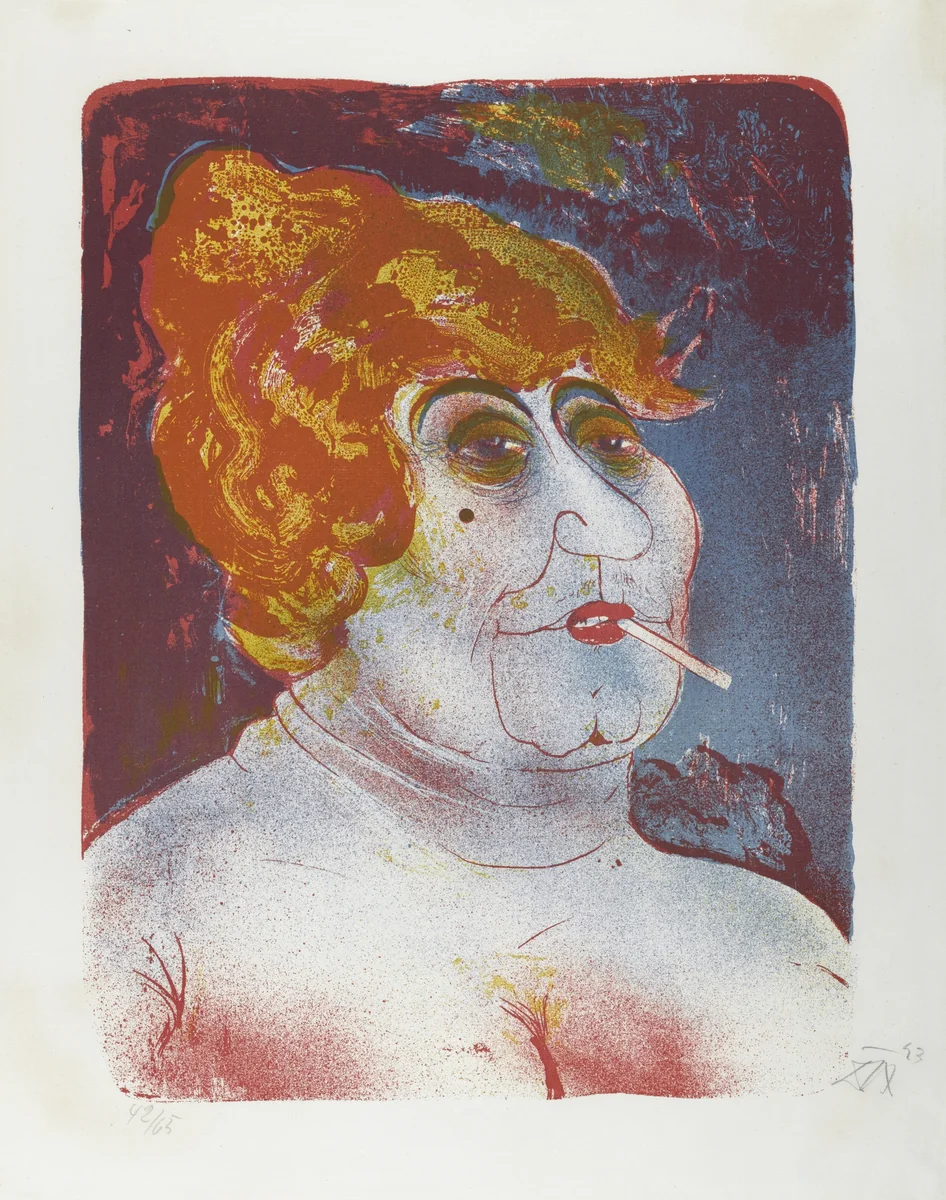 Procuress (Kupplerin) by Otto Dix, print, 1923