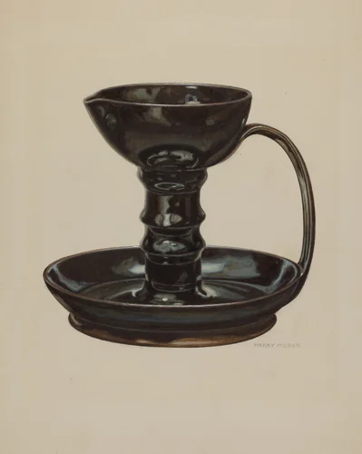 Grease Lamp by Henry Moran, index of american design, 1940