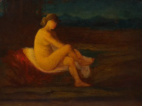 A Bather by Robert Loftin Newman, painting, 1800-1899