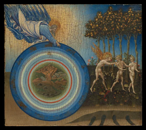 The Creation of the World and the Expulsion from Paradise by Giovanni di Paolo, painting, 1445