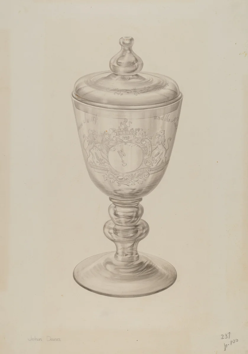 Glass by John Dana, index of american design, 1935-1942