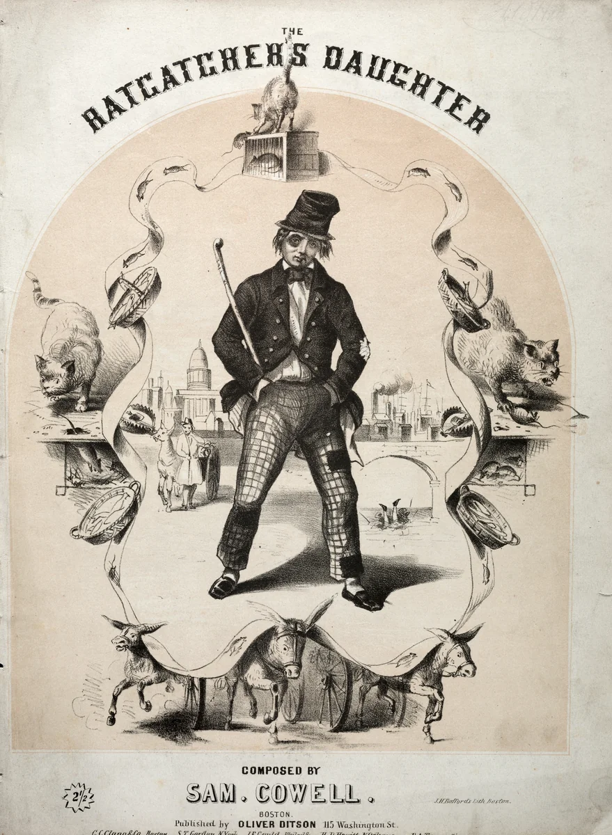 The Ratcatcher's Daughter - Sheet Music Cover by Winslow Homer, print, 1855-1870