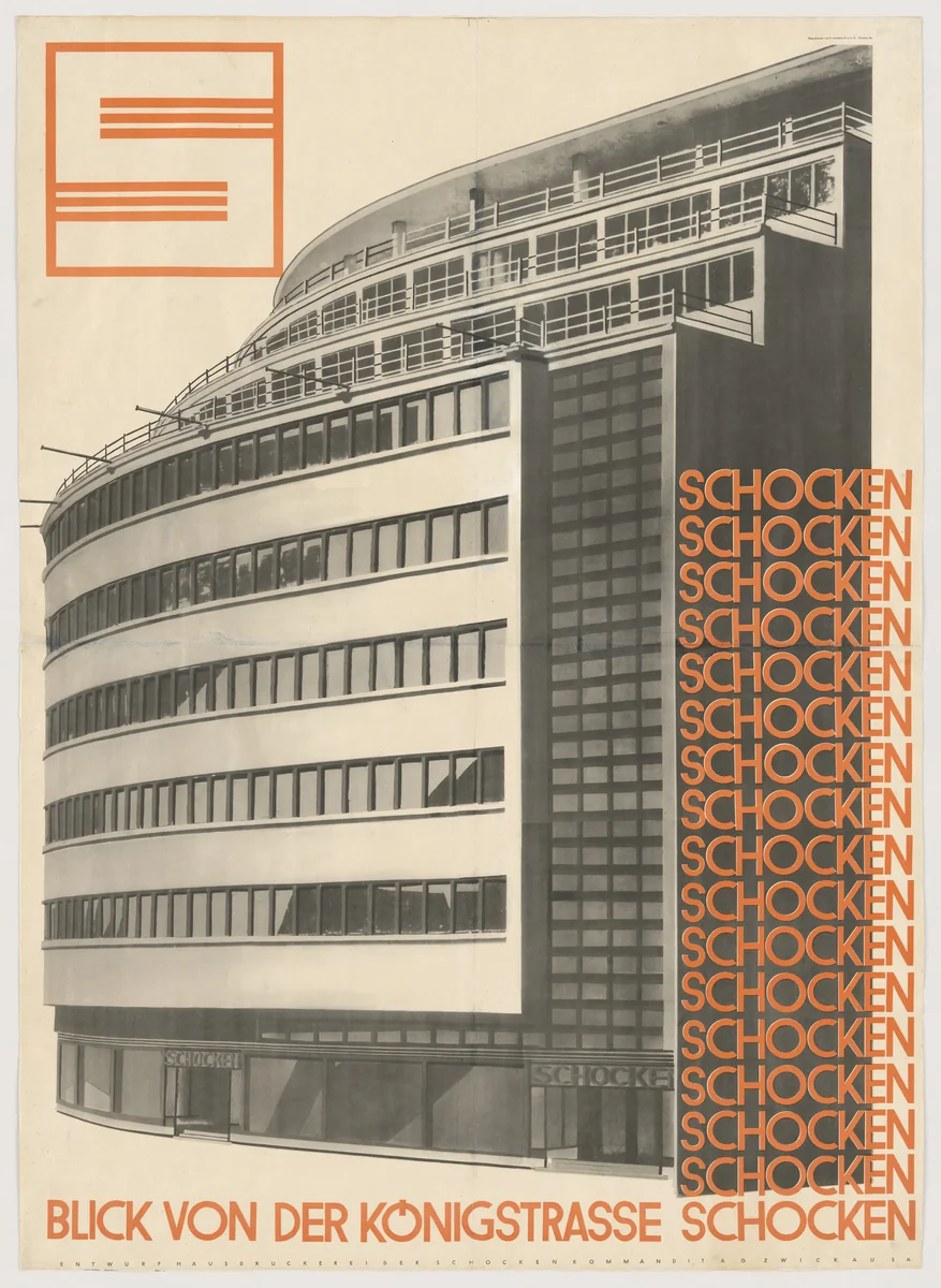 Schocken by Erich Mendelsohn, design, 1930