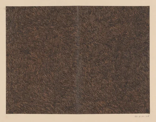 Geaderd stijfselverfpapier in bruin by anonymous, other, 1700-1900