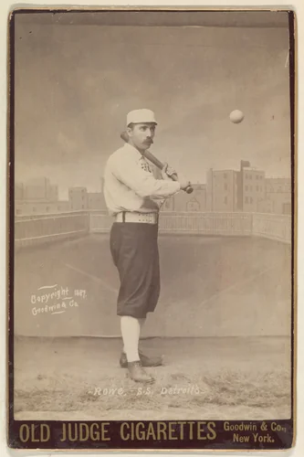 Rowe, Shortstop, Detroit, from the series Old Judge Cigarettes by Goodwin & Company, photograph, 1887