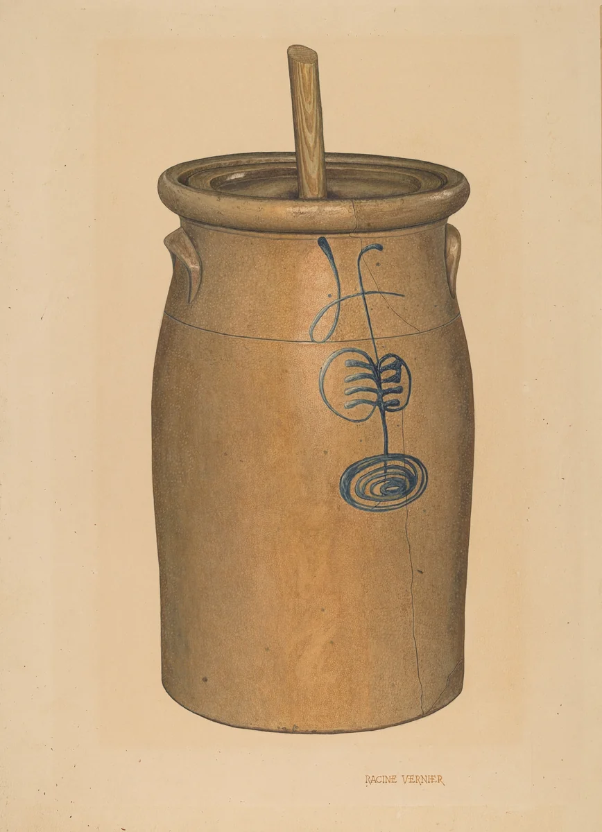 Churn by Racine Vernier, index of american design, 1940