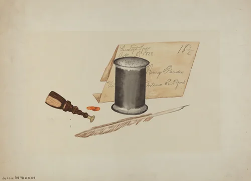 Sand Shaker by Jessie M. Youngs, index of american design, 1940