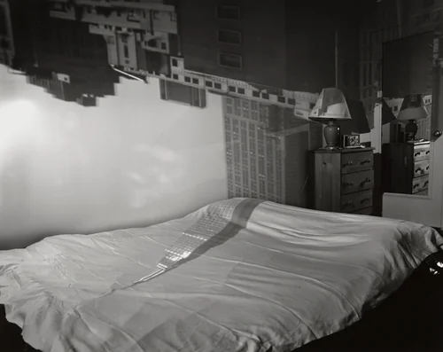 Camera Obscura: The Empire State Building in Bedroom, New York by Abelardo Morell, photograph, 1991