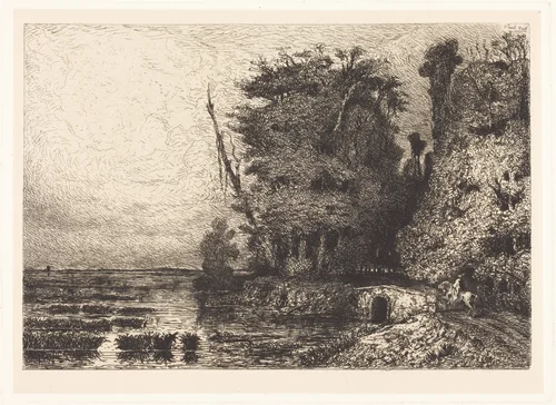Orage à la Fin du jour by Paul Huet, print, 1868