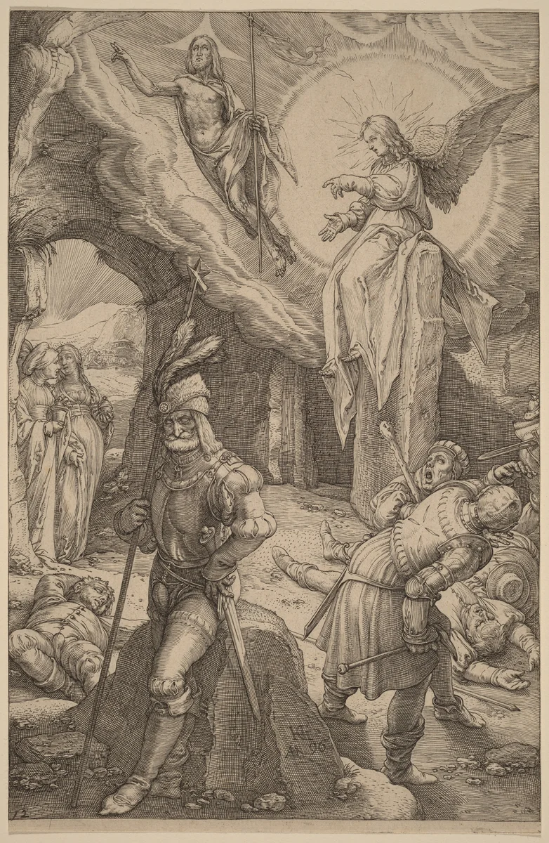 The Resurrection by Hendrick Goltzius, print, 1596