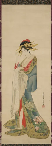 A Courtesan Reading a Letter by Chōbunsai Eishi (鳥文斎栄之), other, 1815-1830