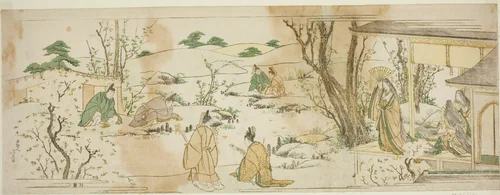 Courtly event modeled on the Lanting Gathering by Katsushika Hokusai (葛飾 北斎), print, 1796-1812