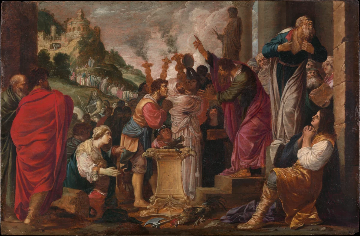 Paul and Barnabas at Lystra by Jacob Pynas, painting, 1605-1650
