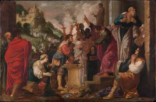 Paul and Barnabas at Lystra by Jacob Pynas, painting, 1605-1650