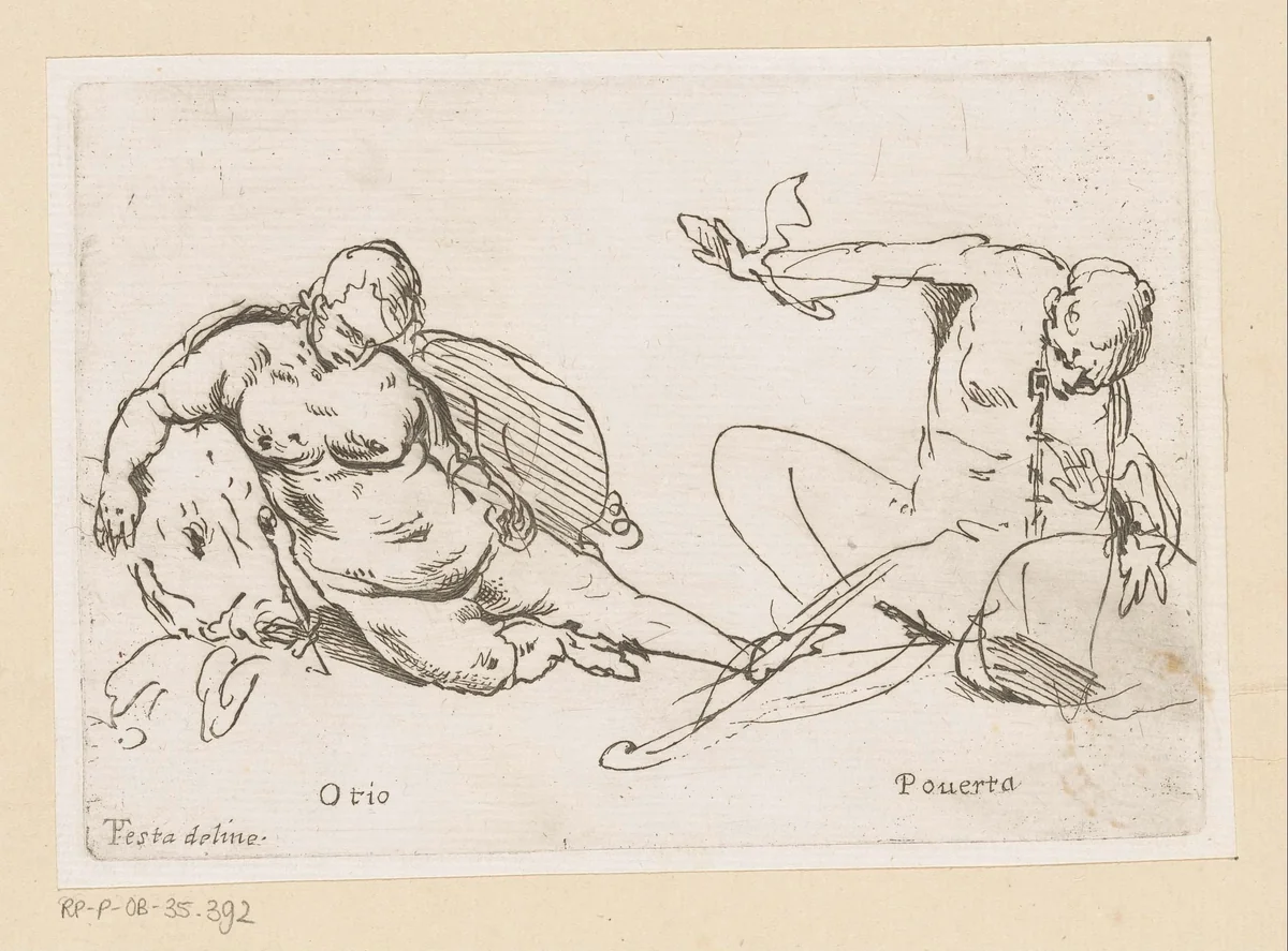 Otio en Poverta by anonymous, print, 1650-1750