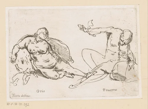 Otio en Poverta by anonymous, print, 1650-1750