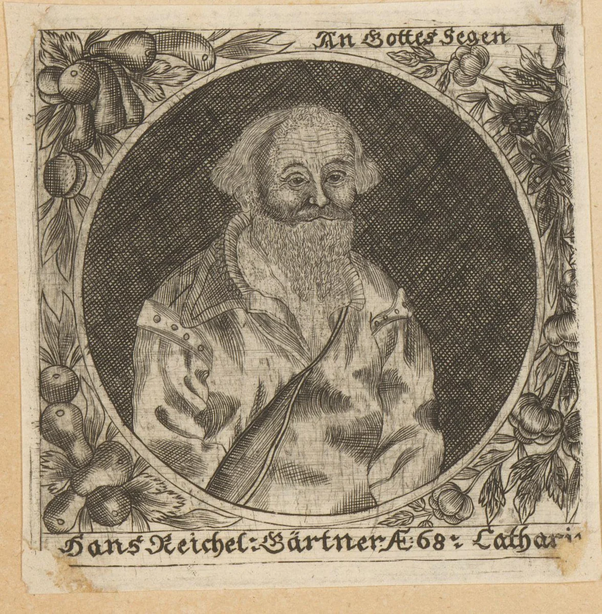 Portret van Hans Reichel by Martin Heinrich Omeis, print, 1660-1703