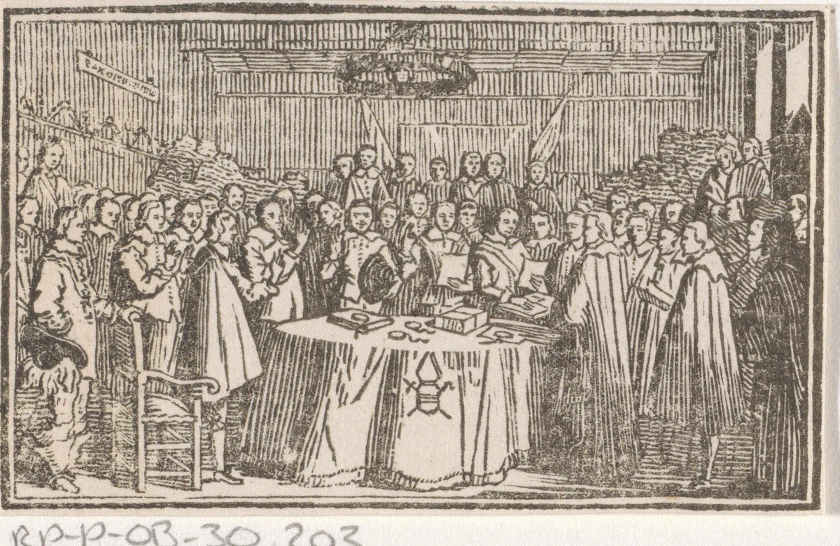 Bijeenkomst by Hendrik Numan, print, 1746-1788