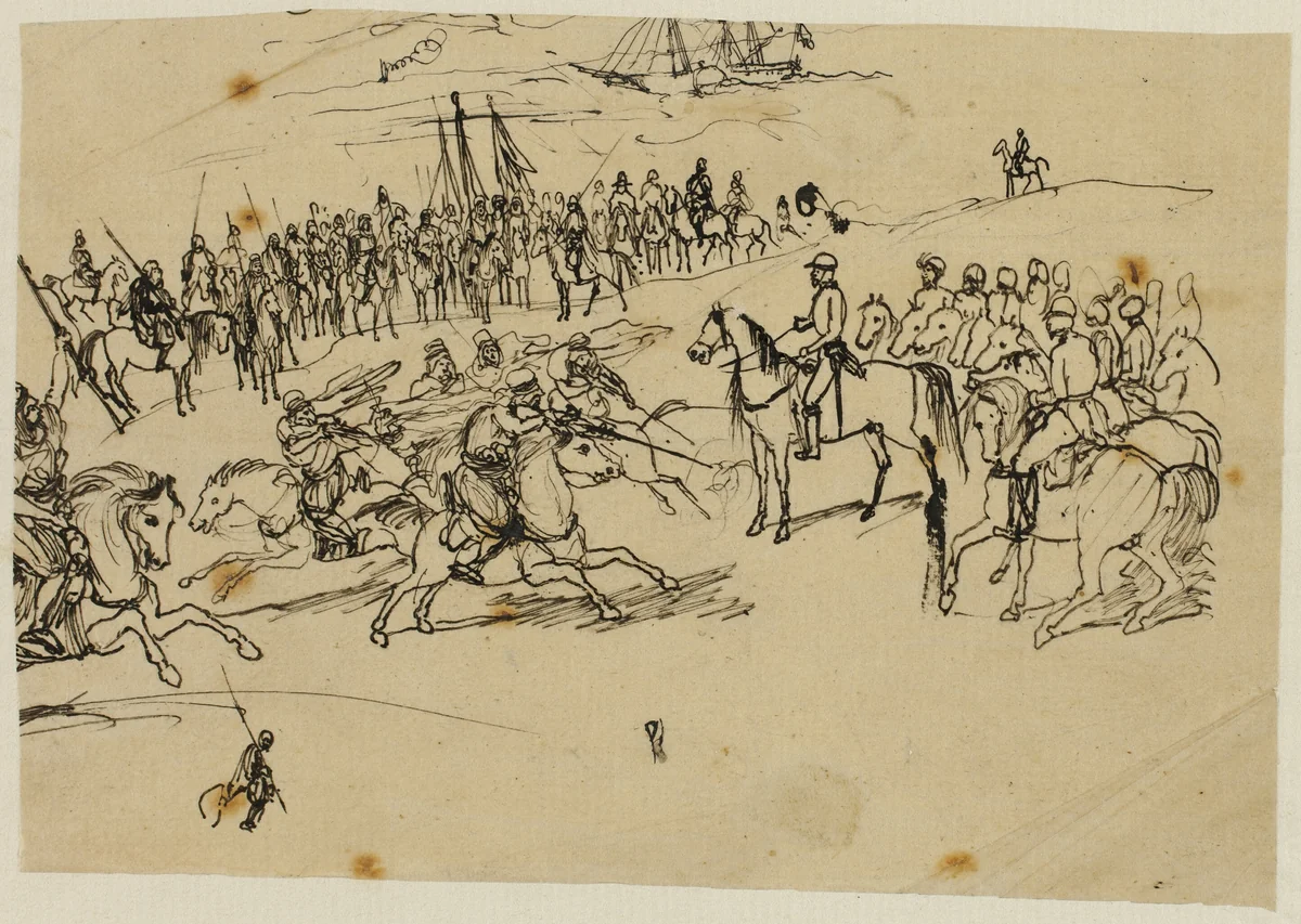 Arabian Fantasy by Rodolphe Bresdin, drawing, 1845-1885