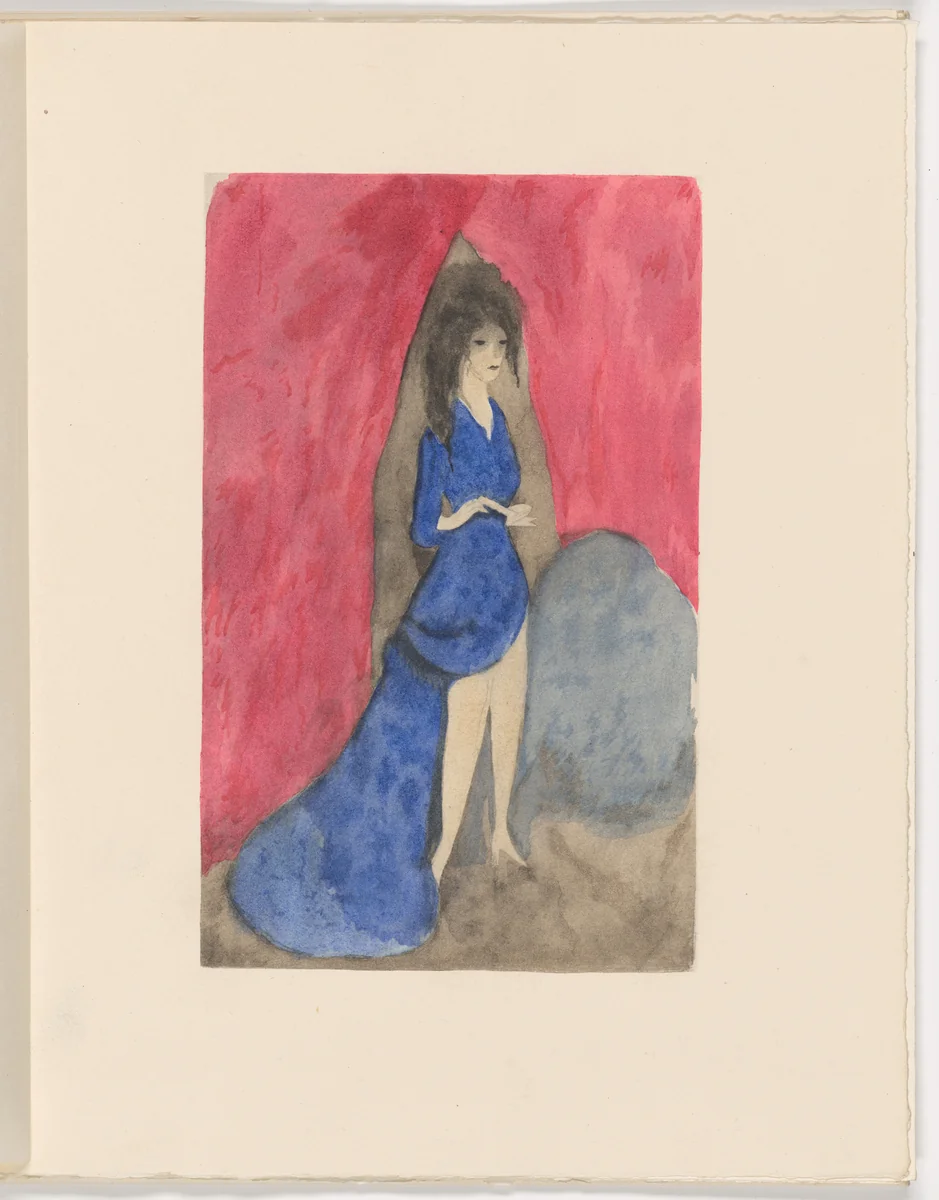 Plate (folio 28) from Les Biches, vol. I by Marie Laurencin, illustrated book, 1924