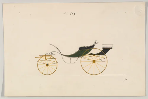 Pony Phaeton #109 by Brewster & Co., drawing, 1855-1865