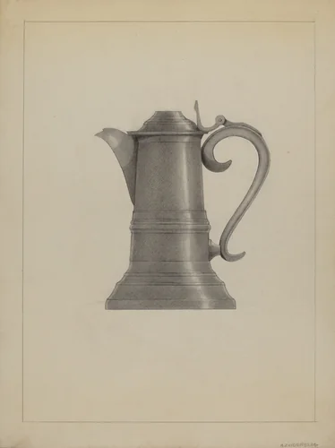 Pewter Flagon by Arthur Zaidenberg, index of american design, 1936