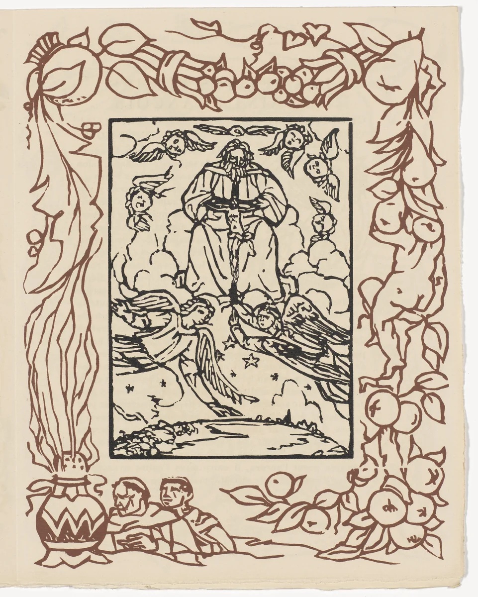 Plate (page 293) from Les Petites Fleurs de St. François (The Little Flowers of St. Francis) by Émile Bernard, illustrated book, 1928