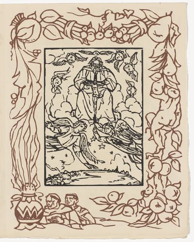 Plate (page 293) from Les Petites Fleurs de St. François (The Little Flowers of St. Francis) by Émile Bernard, illustrated book, 1928