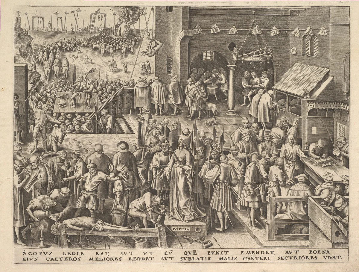 Justice (Justicia) from The Virtues by Philips Galle, print, 1559-1564