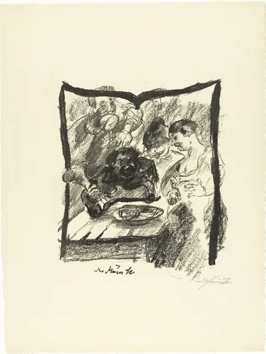 Letter M (Buchstabe M) from the illustrated book in portfolio form The ABCs (Das ABC) by Lovis Corinth, print, 1916