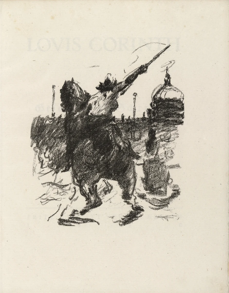 Statue of an Amazon (Amazonenstatue) (frontispiece) from Gesammelte Schriften (Collected Writings) by Lovis Corinth, illustrated book, 1920