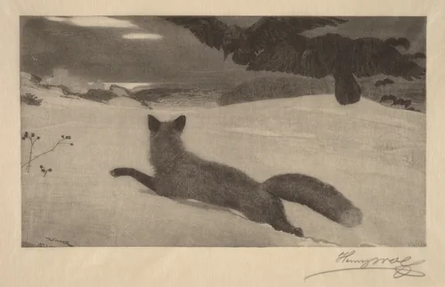 Winter, the Fox Hunt by Winslow Homer, print, 1893