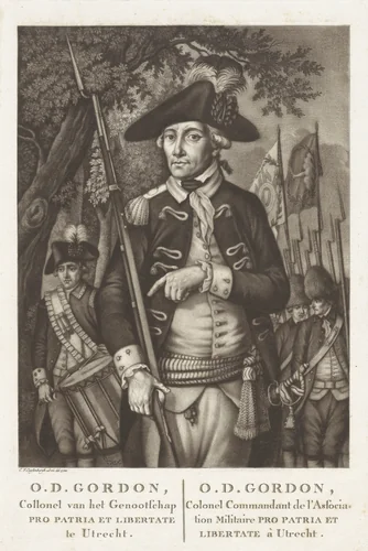 Portret van Otto Derk Gordon by anonymous, print, 1784-1827