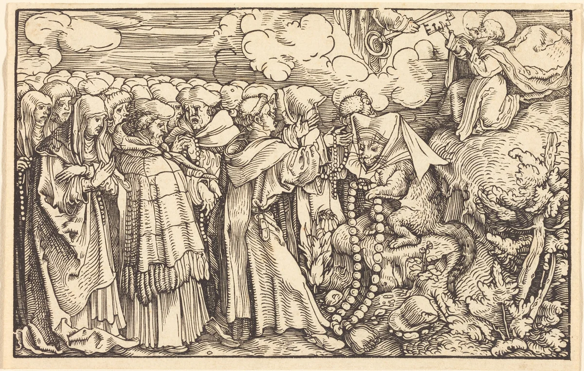 Allegory - Religious Frivolity by Hans Weiditz, print, 1500-1536