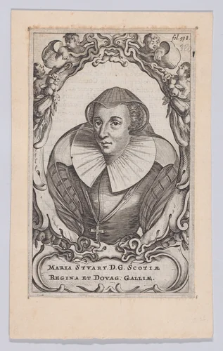 Mary, Queen of Scots (from "Histoire de la guerre de Flandre," volume 2, folio 598) by Famiano Strada, print, 1665