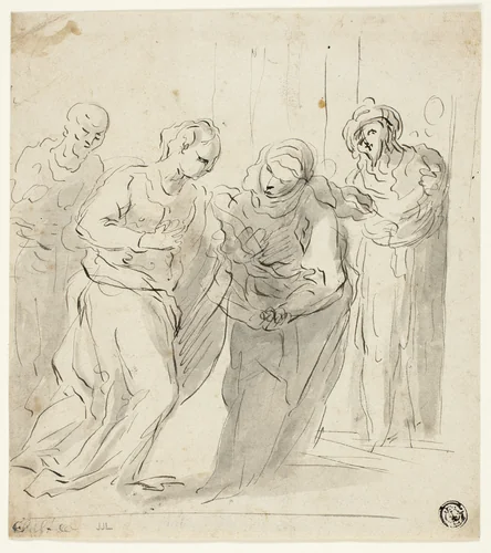Visitation by Unknown Artist, drawing, 1700-1799