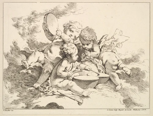 Earth by Louis Félix de La Rue, print, 1731-1765