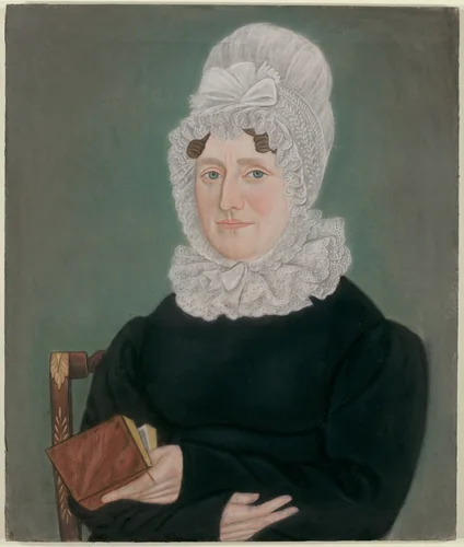 Portrait of a Woman with a Lace Cap by Micah Williams, drawing, 1818-1828
