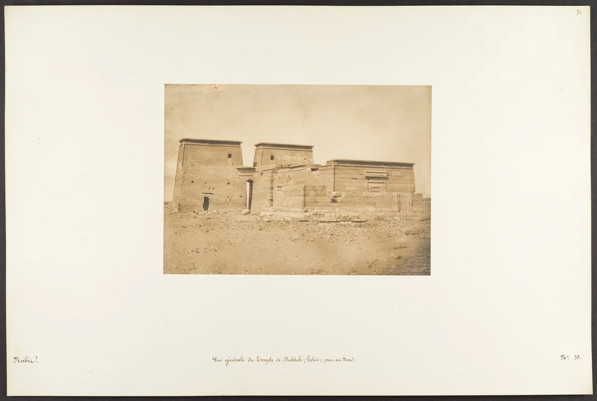 Vue générale du Temple de Dakkeh (Pselcis), prise au Nord by Maxime Du Camp, photograph, 1850