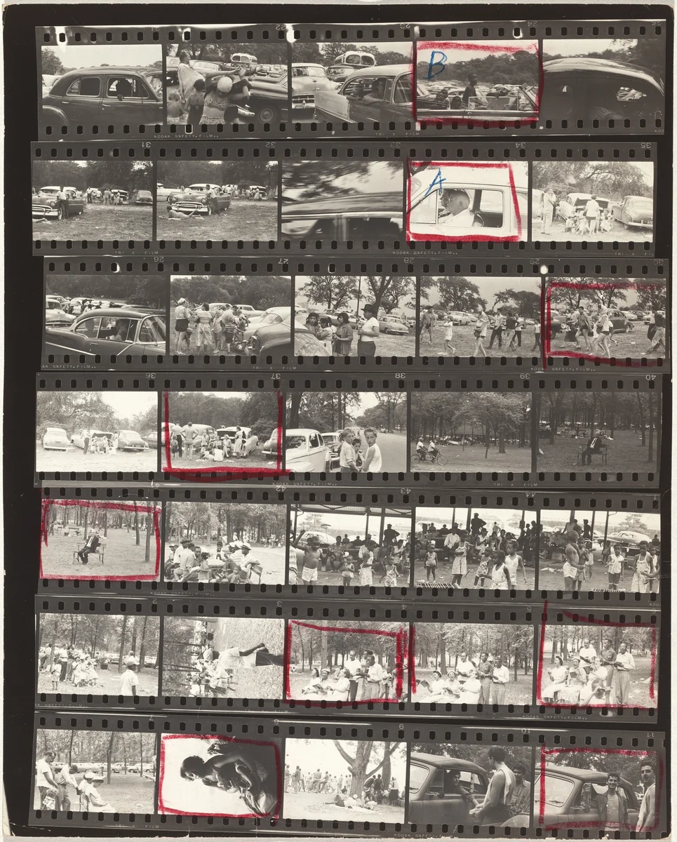 Guggenheim 57/Americans 77 and 78--Detroit by Robert Frank, photograph, 1955